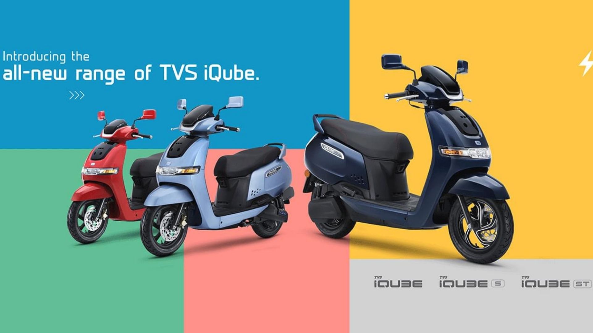 TVS launched three Variants of Electric Scooter IQube, IQube S, & IQube ST