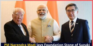 PM Narendra Modi lays Foundation Stone of Suzuki EV Battery Plant