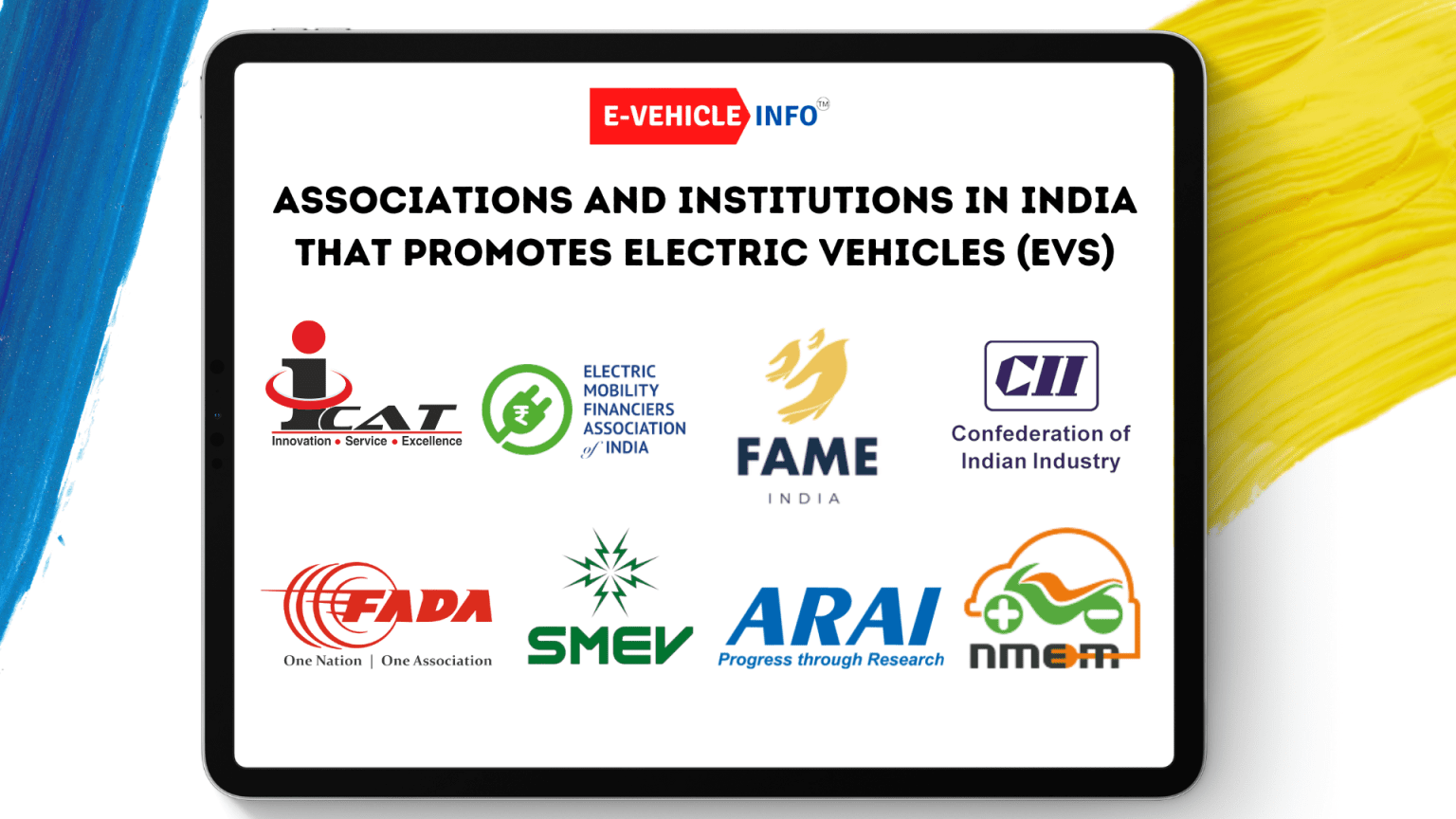Electric Vehicle association & Institutions in India