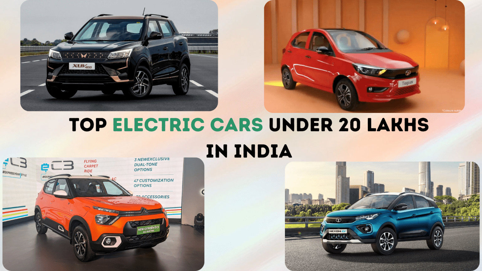 Top 7 Electric Cars Under 20 Lakhs in India EVehicleinfo