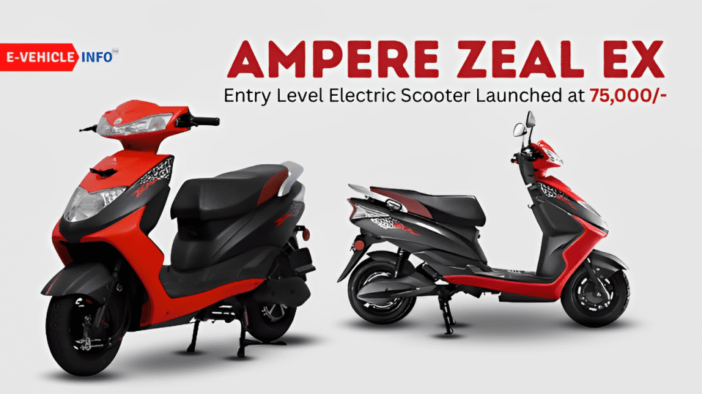 Ampere Zeal EX Electric Scooter Introduced in India for Rs 75,000/