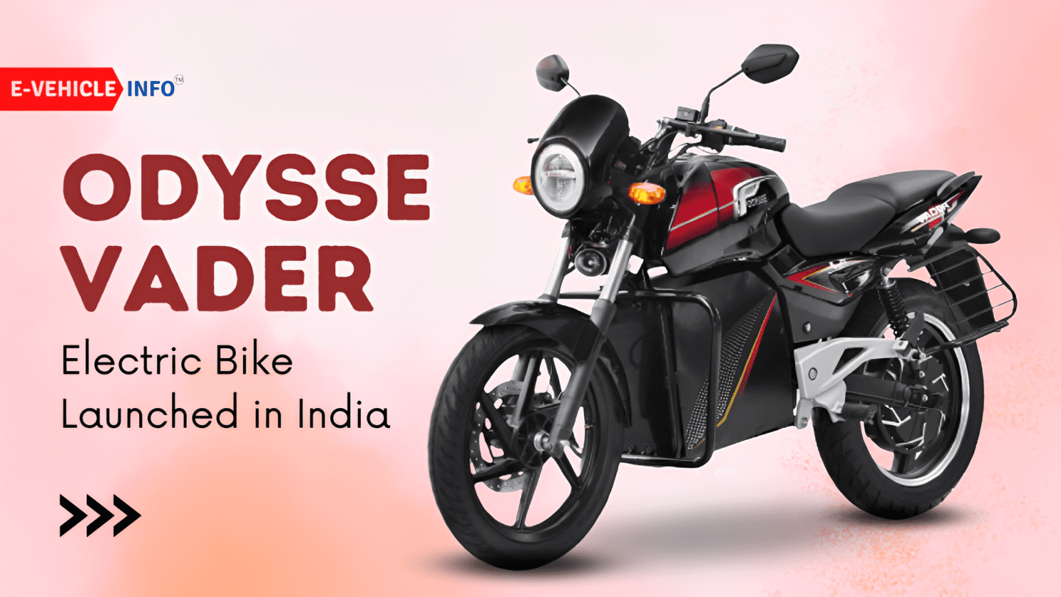 Odysse Vader Electric Bike Launched In India at 1.10 Lakh, Range 125Km