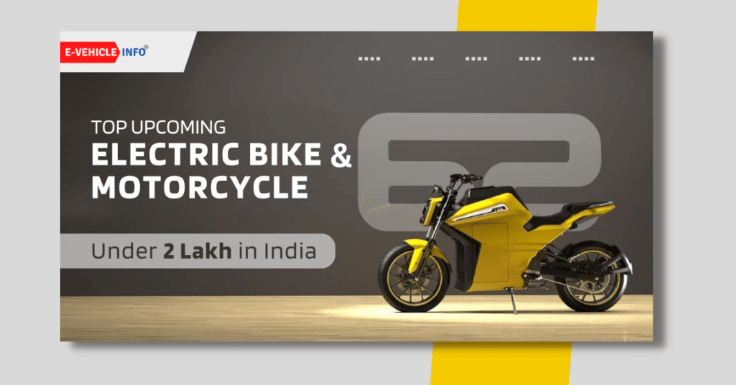 Top Electric Motorcycles Under 2 lakhs in India