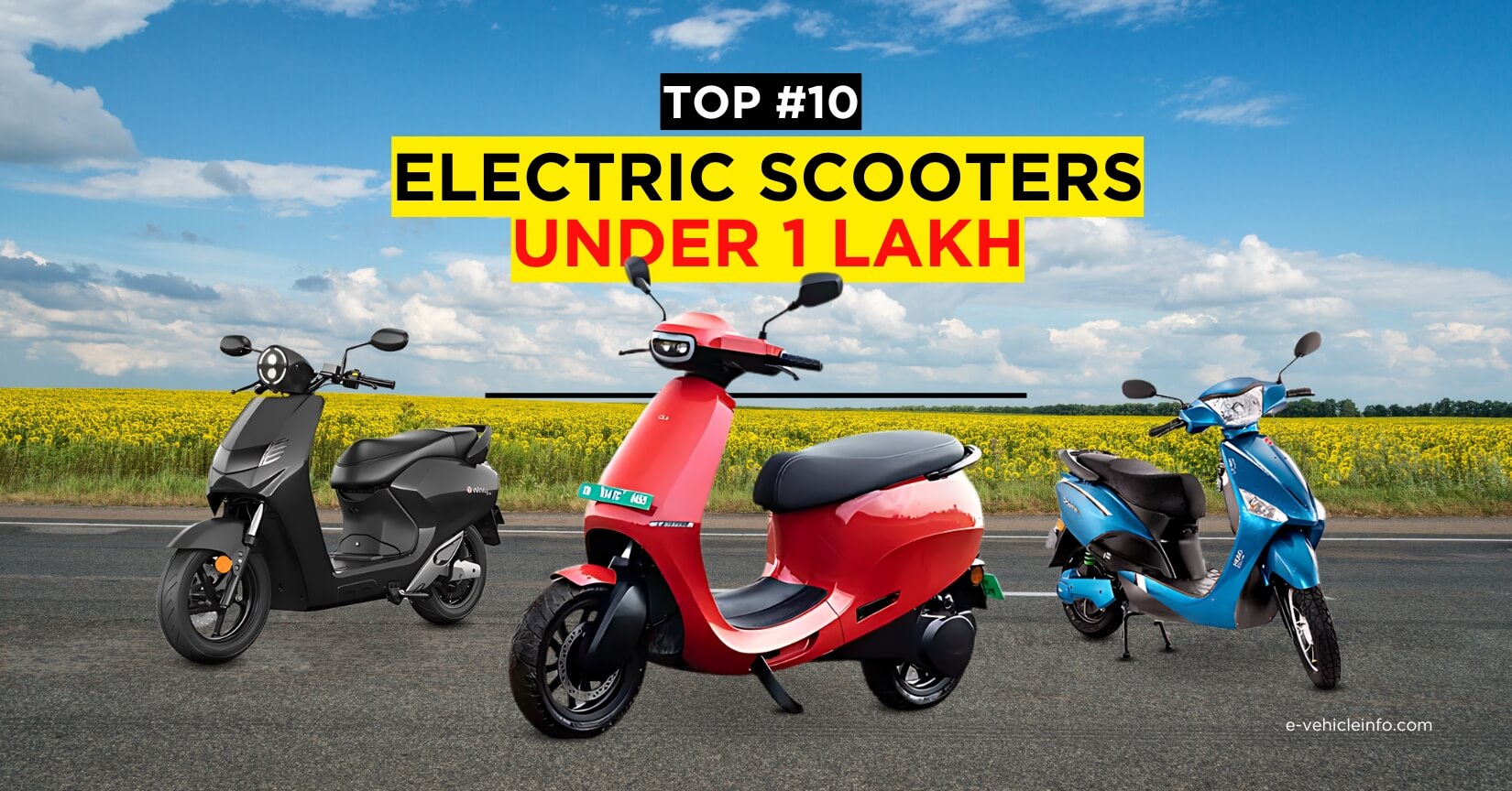 Top 10 Electric Scooters Under 1 Lakh In India - E Vehicle Info