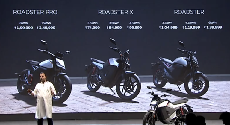 Ola Launched Roadster, Roadster Pro and Roadster X Electric Motorycle, Check Price here