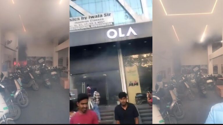 Ola Electric Showroom Catches Fire in Madhya Pradesh