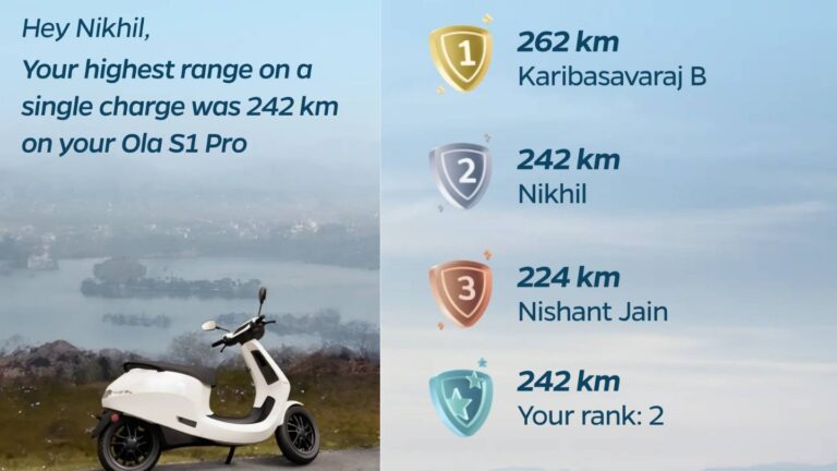 Ola S1 Pro Rider claims a 262km range, #RideTheRevolution contest