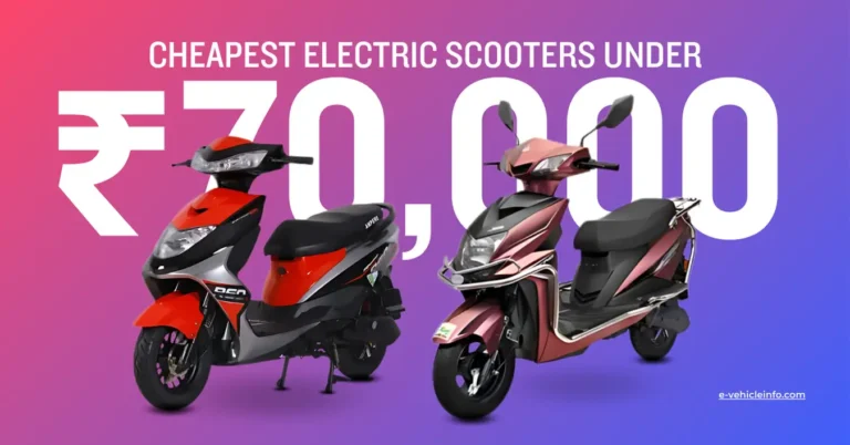 Top 10 Cheapest Electric Scooters in India- Price 30k to 70k