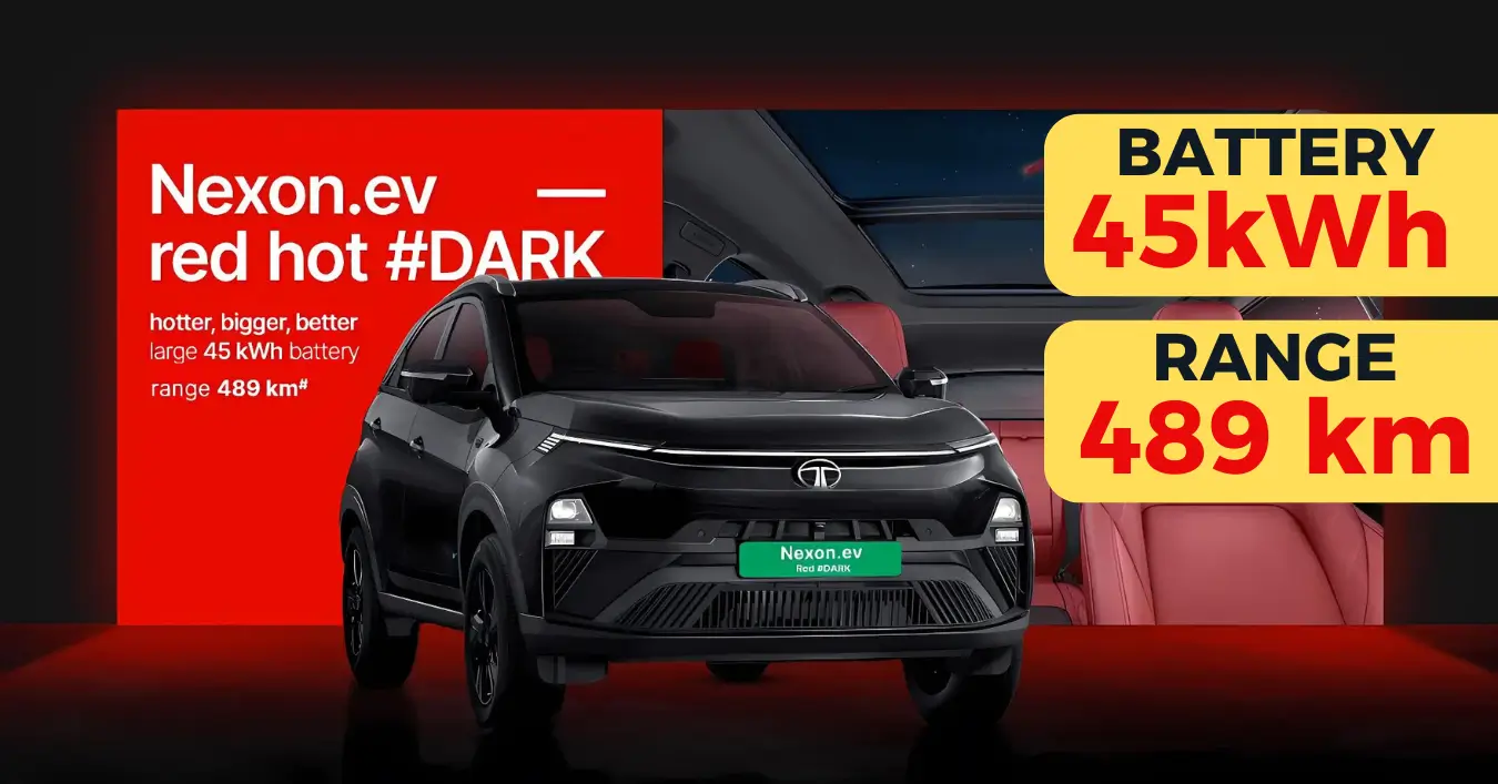 Meet the Nexon ev Red DARK New Tata Nexon EV 45 Red Dark launched with a bigger Battery and Range https://e-vehicleinfo.com/new-tata-nexon-ev-red-dark-edition/