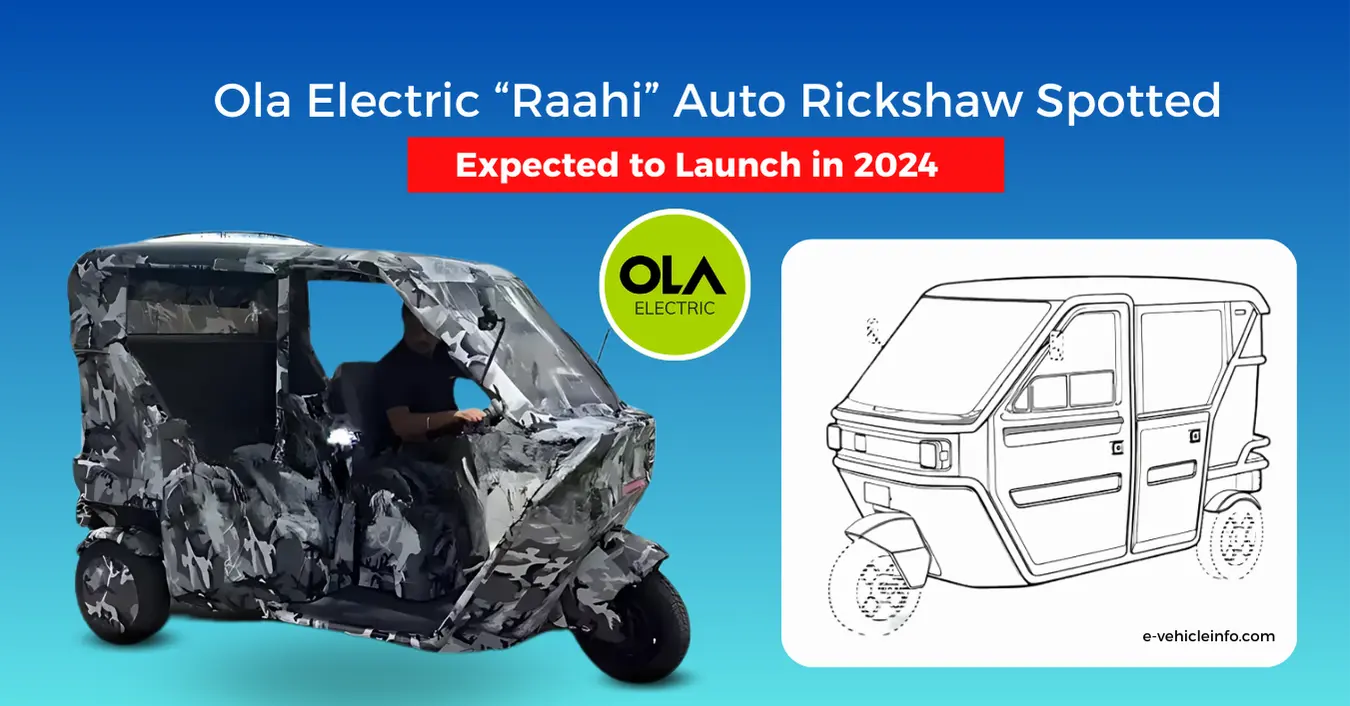 Ola Electric Auto Rickshaw Spotted Testing Ola Electric "Raahi" Auto Rickshaw Spotted Testing in India, for the first time https://e-vehicleinfo.com/ola-electric-auto-rickshaw-raahi-spotted/