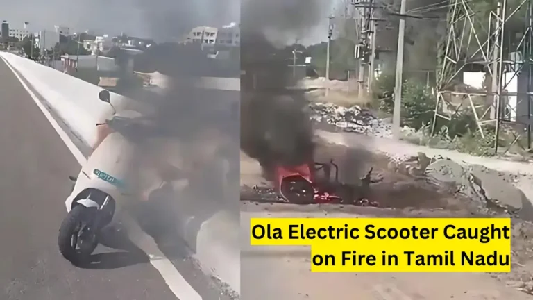 Ola Electric Scooter Catches fire in Karur, Tamil Nadu