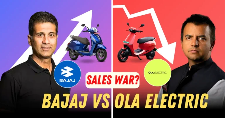 Is Bajaj taking over the E2W Market? Ola Electric vs Bajaj Auto