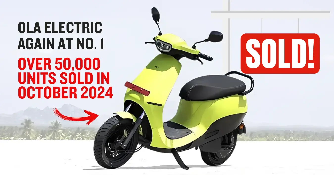 Ola electric sales over 50000 units sold in October 2024 Ola Electric Dominates Again, Sells Over 50,000 Units in October 2024 https://e-vehicleinfo.com/ola-electric-scooter-sales-in-october-2024/