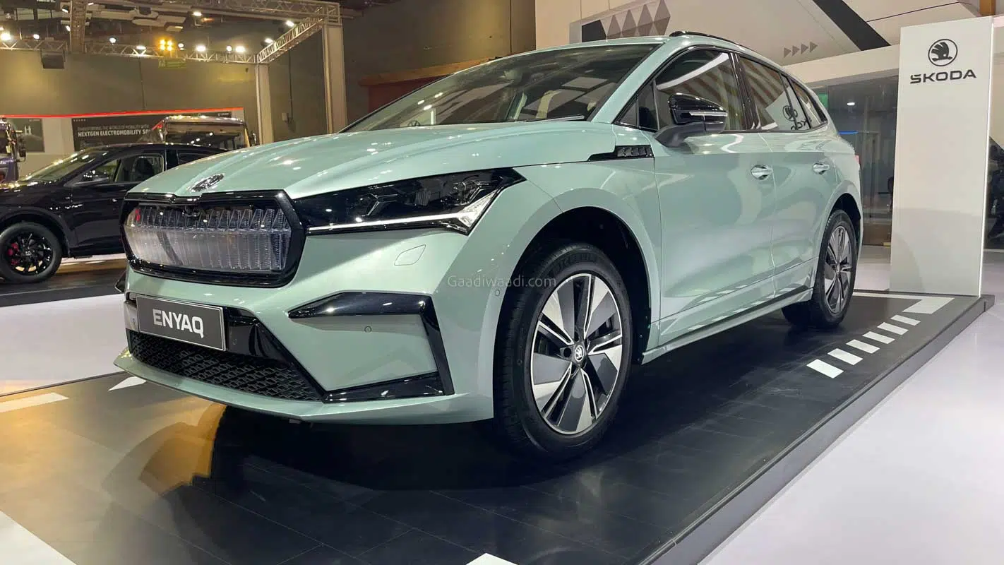 Skoda Enyaq iV India Bharat Mobility Expo 2024 2.jpg Skoda India's Electric Car Roadmap: 3 New Models Launching by 2025 https://e-vehicleinfo.com/skoda-upcoming-3-electric-cars/