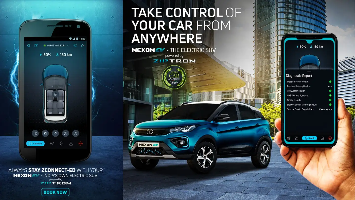 Tata Motors ZConnect app Tata Nexon EV Smart Features: Explore 35 ZConnect App Features https://e-vehicleinfo.com/tata-nexon-ev-smart-features-zconnect-app/