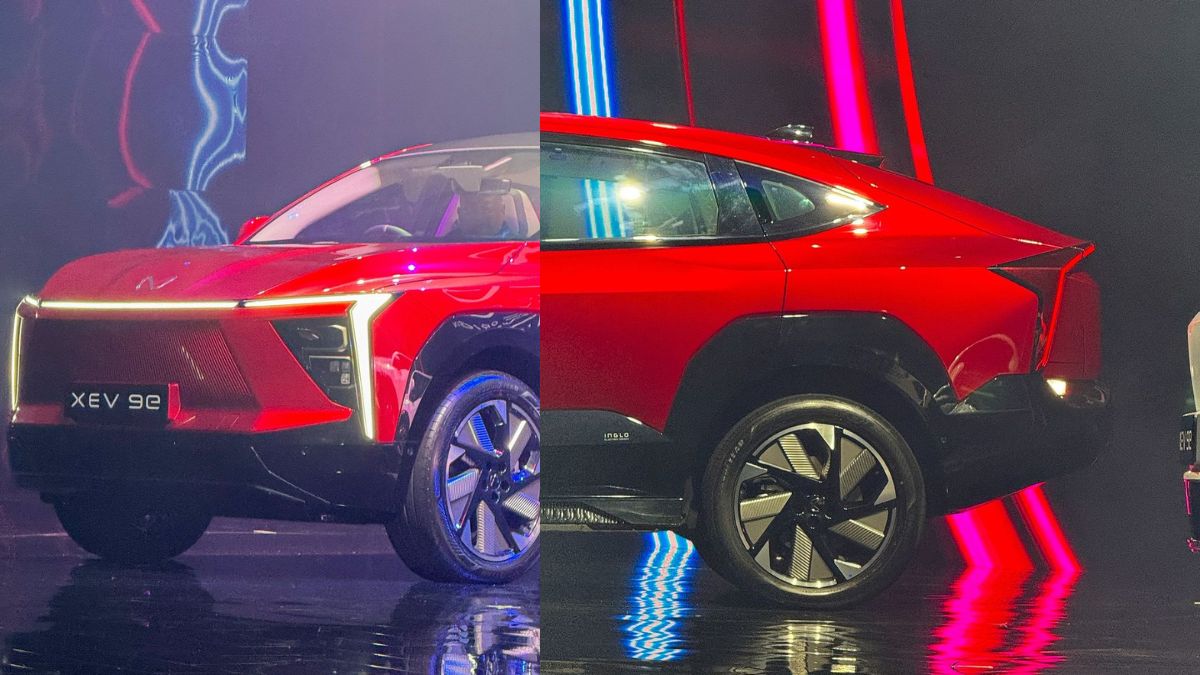 front and back mahidnra XEV9 Mahindra Launches BE 6e and XEV 9e Electric SUVs, know details here https://e-vehicleinfo.com/mahindra-be-6e-and-xev-9e-electric-suvs/