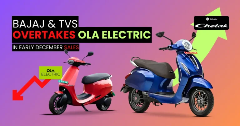 Bajaj and TVS Motors Overtook Ola Electric in sales in Early December 2024