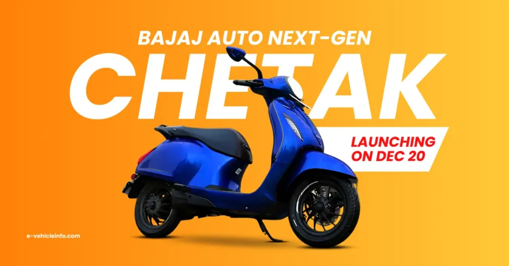 Bajaj Auto to launch next-gen Chetak e-scooter on Dec 20
