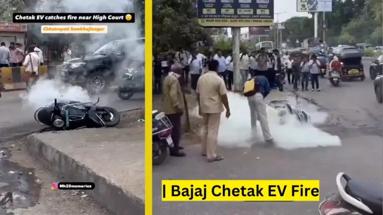 Bajaj Chetak EV catches fire for the first time in Mumbai, Watch Video