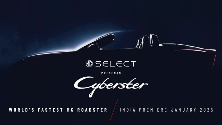 MG Cyberster EV- World’s Fastest Roadster to be unveiled in January 2025