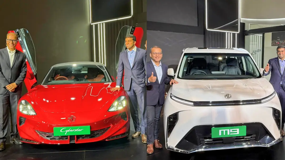 JSW MG Motor Unveils MG Cyberster MG M9 JSW MG Motor Unveils MG Cyberster & MG M9: New Luxury Electric Cars https://e-vehicleinfo.com/jsw-mg-motor-unveils-mg-cyberster-mg-m9/