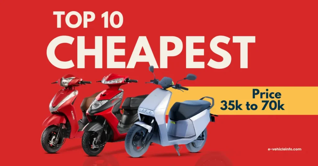 Top 10 Cheapest Electric Scooters in India- Price Rs 35k to 75k