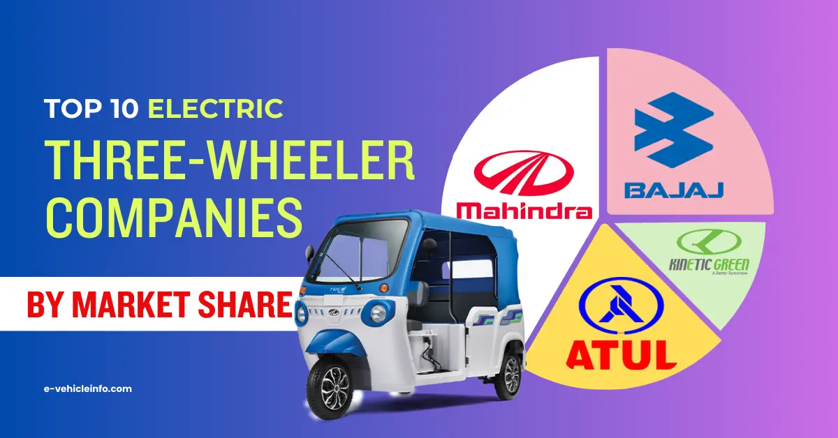 Top 10 Electric Three-Wheeler Companies in India by Market Share in 2025