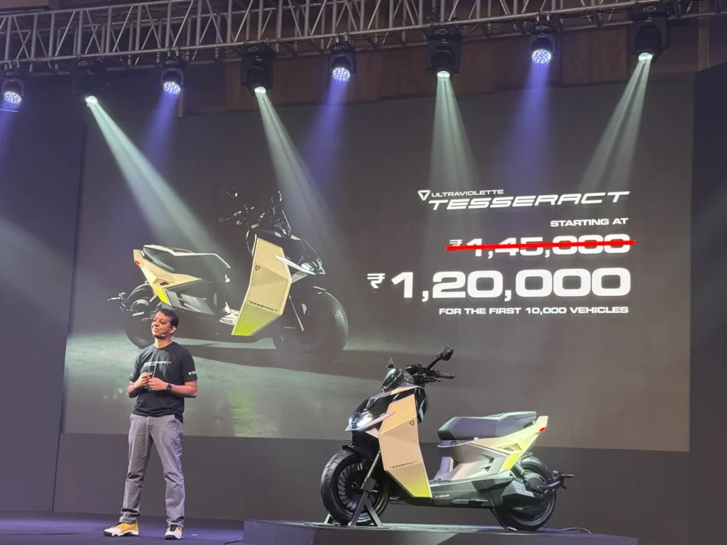 ultraviolette tesseract electric scooter price