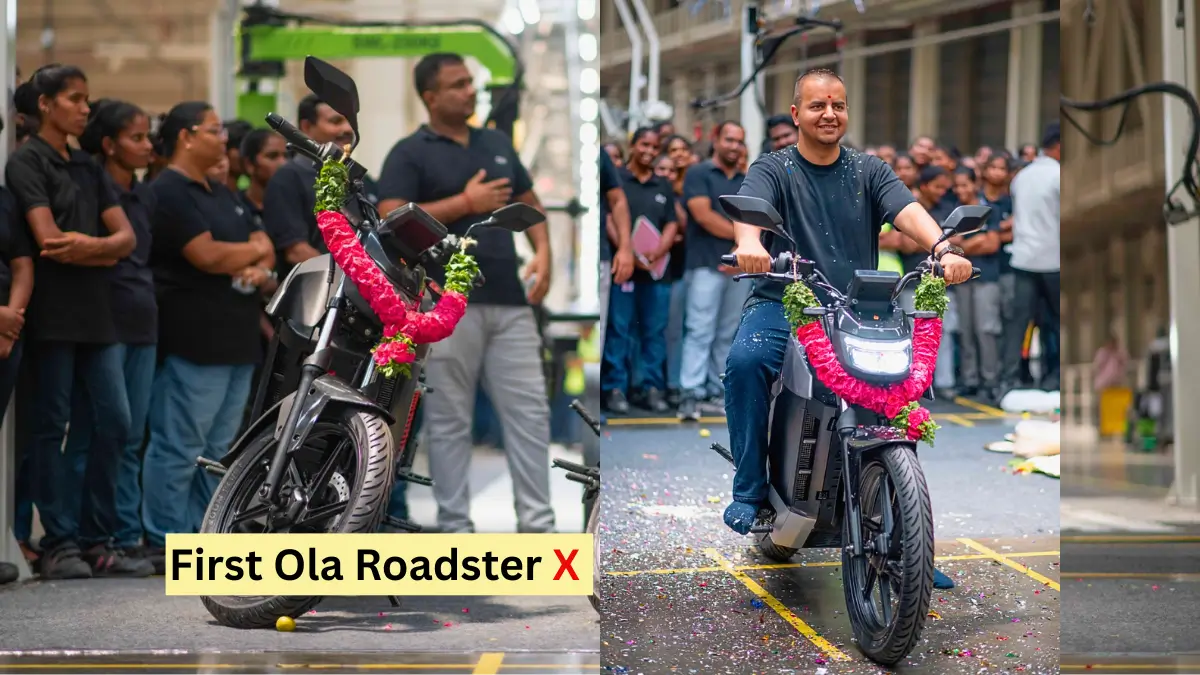 First Ola Roadster X rolls out from Ola Futurefactory! Deliveries to begin this month