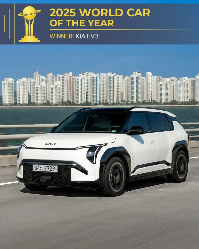 Kia EV3 Wins 2025 World Car of the Year at New York Auto Show