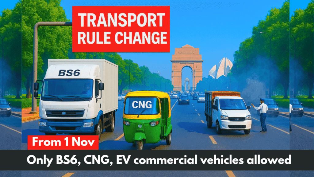 BS6, CNG, EV Only for Delhi Commercial Vehicles From Nov 1 2025 (1)