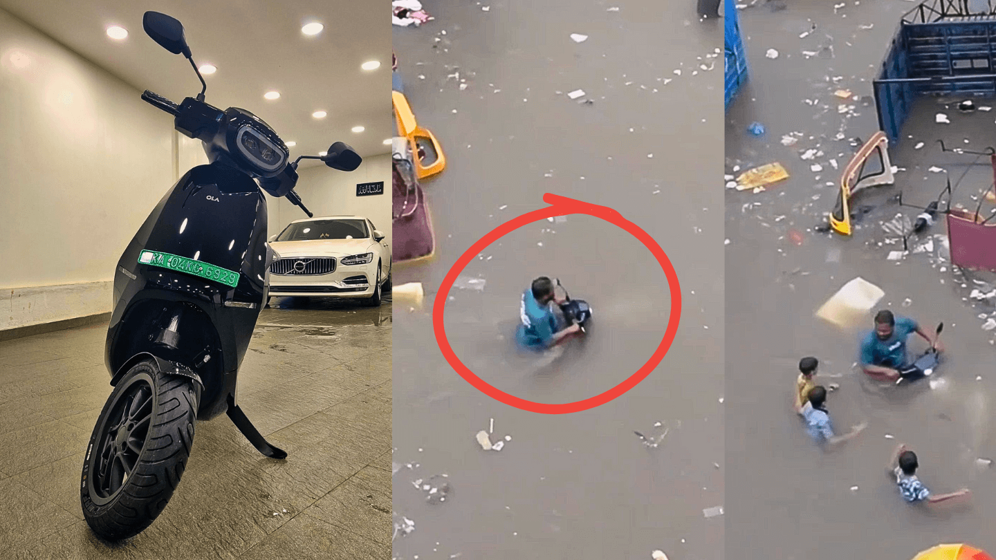 Ola Electric Scooter Survives Flood 1 Watch: Ola Electric Scooter Rides Through Flood, Stays Fully Functional https://e-vehicleinfo.com/ola-electric-scooter-survives-flood/