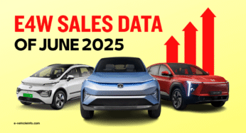 June 2025 Electric Car Sales in India – Top 10 Electric Four-Wheeler Companies