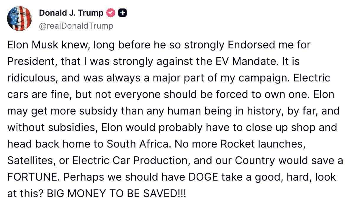 Screenshot of Donald Trump's original tweet on X Screenshot of Donald Trump's original tweet on X
