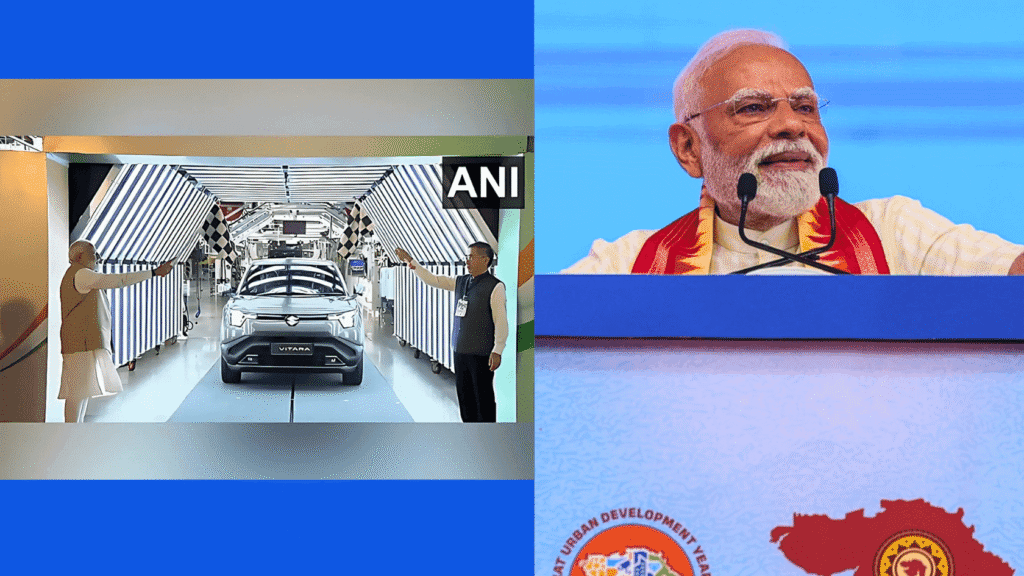 PM Modi Flags Off Suzuki’s First Global EV