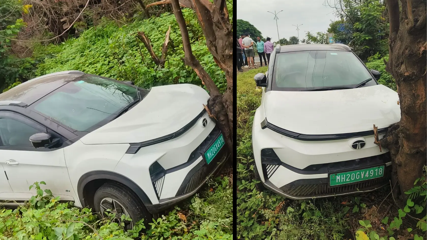 Tata Nexon EV Owner Reports Tyre Burst Accident