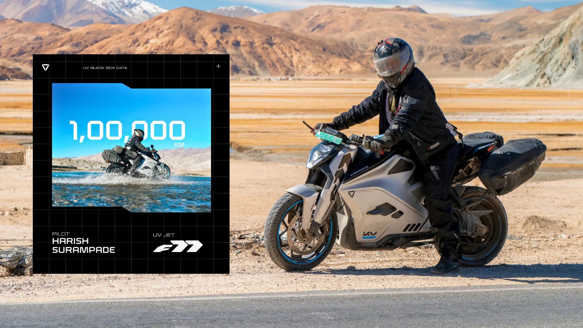 Ultraviolette F77 Rider Crosses 1,00,000 km in 17 Months;