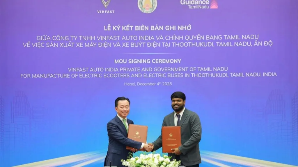 VinFast Signs MoU With Tamil Nadu