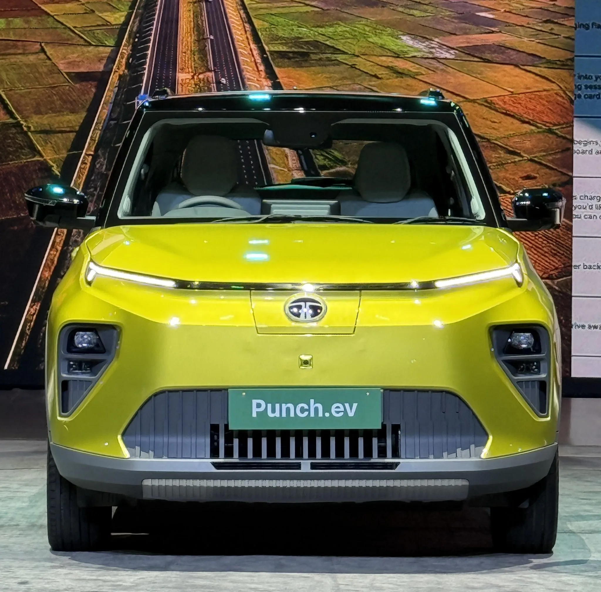 new tata punch ev facelift front