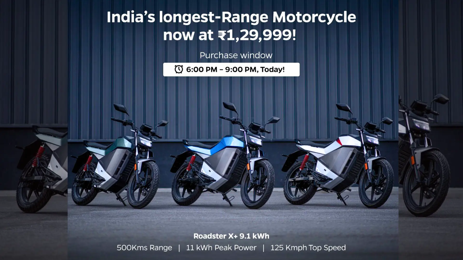 Ola Electric Cuts Roadster X 9.1 KWh Price By ₹60,000