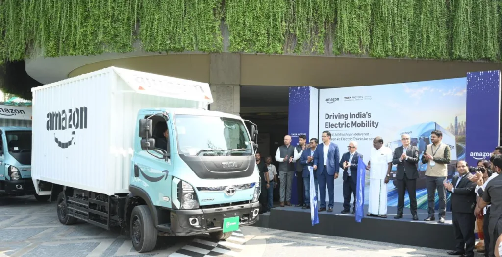 Tata Motors and Amazon Plan to Deploy 3,000 Electric Trucks Across India